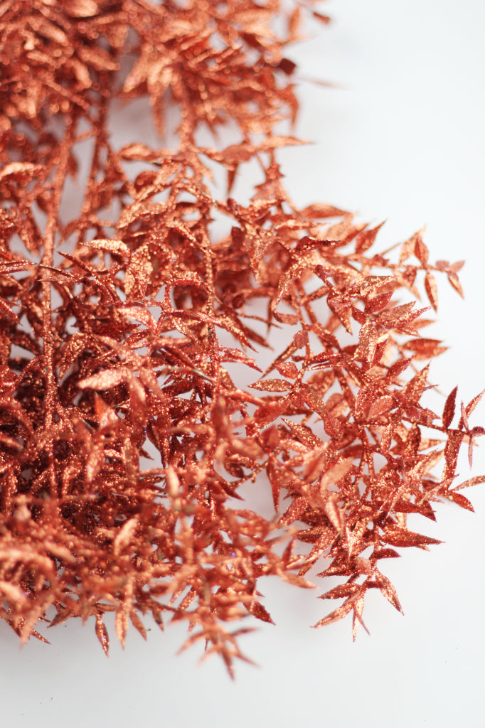 Dried Ruscus Bunch - Glitter Copper, 5 stems, 70 cm