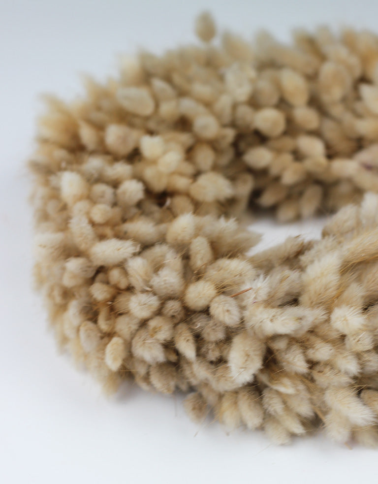 dried lagurus grass wreath