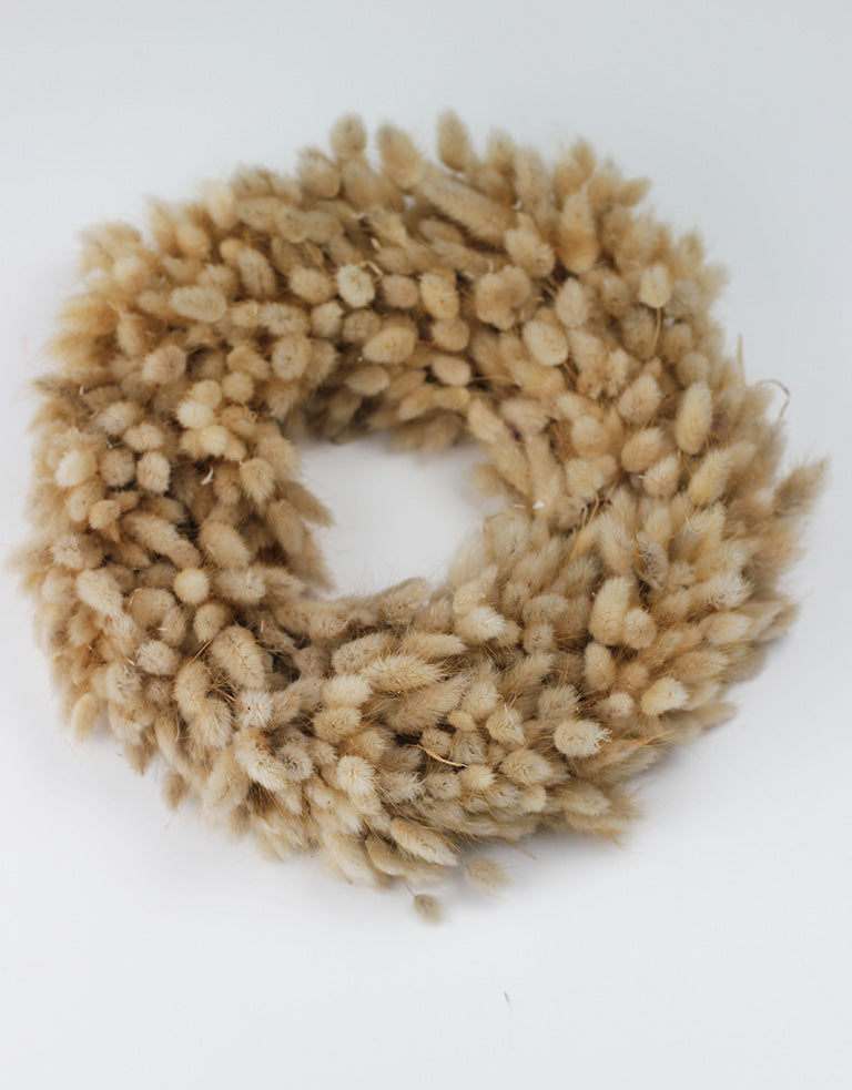 dried lagurus grass wreath