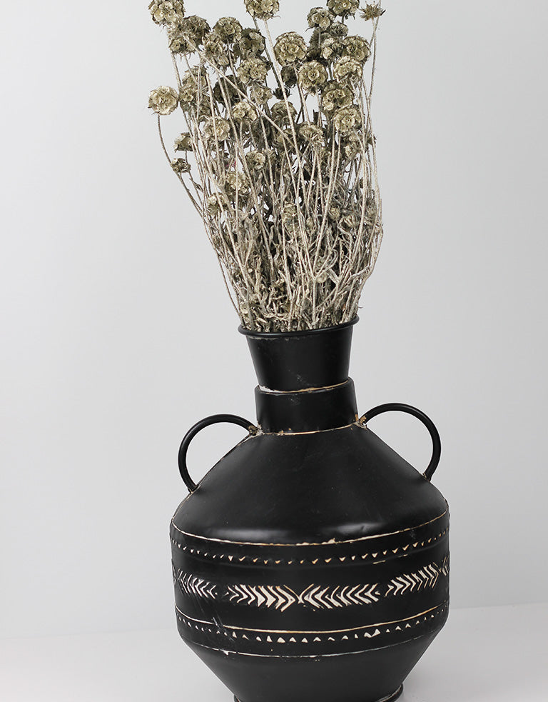 Vase Battambang - Antique Black, 35 cm height, 10 cm neck opening
