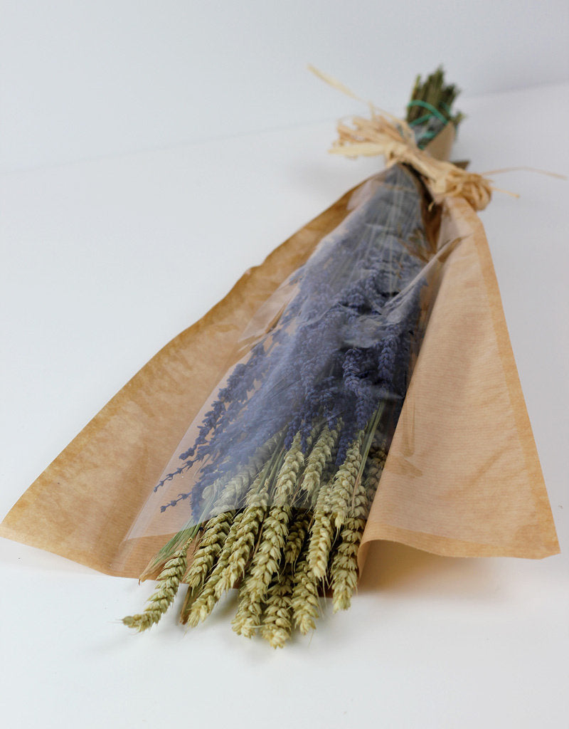 Dried Bouquet - Triticum, Lavender Selection, 55 cm