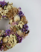 Dried Wreath - Lilac, Bleached