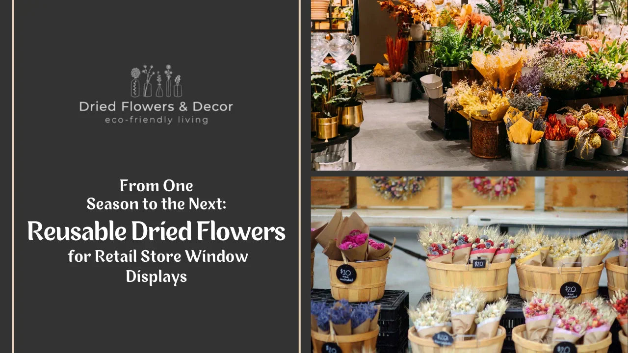 Reusable Dried Flowers for Retail Store Window Displays