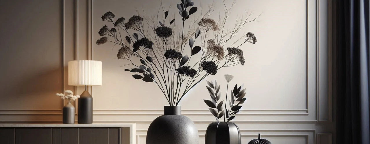 black flowers