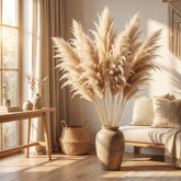 Dried Natural Semi bleached pampas