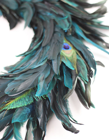 Peacock Feather door Wreath