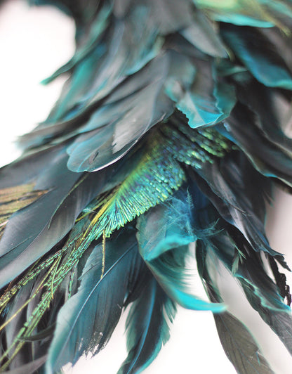 ceris Peacock Feather Wreath