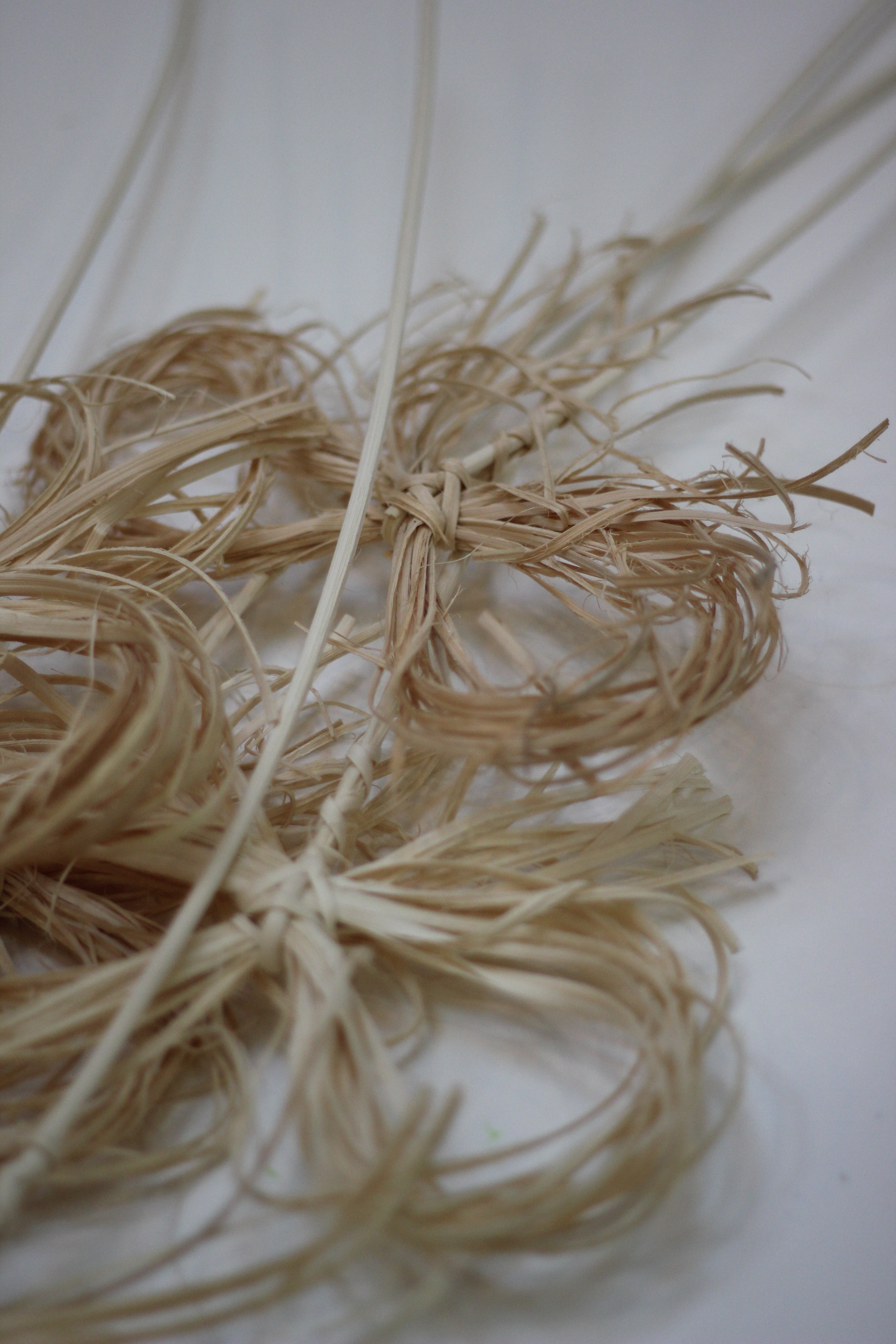 Raffia Bow on Stick Bleached White 60CM (5-pieces)