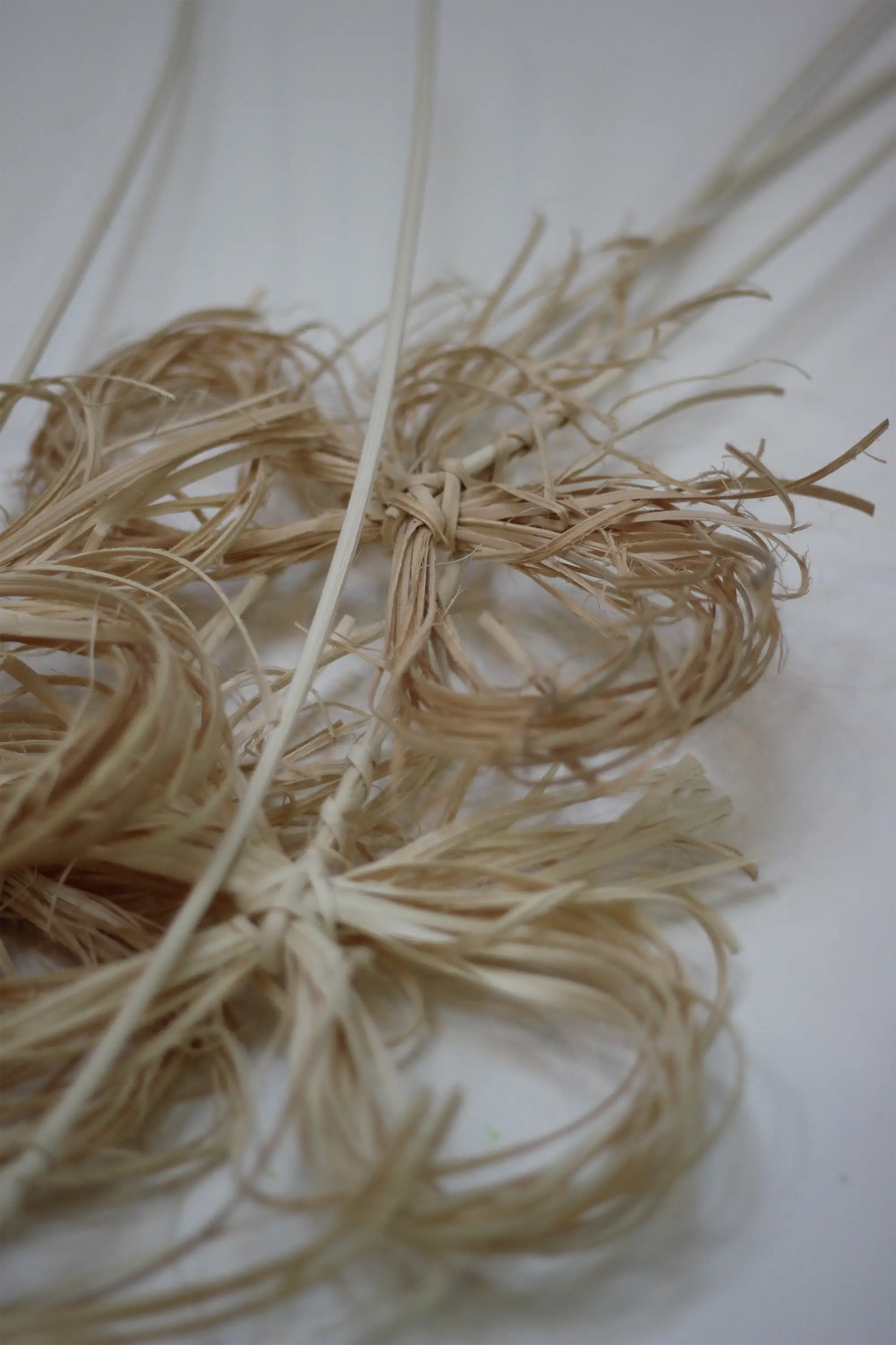 Raffia Bow on Stick Bleached White 60CM (5-pieces)