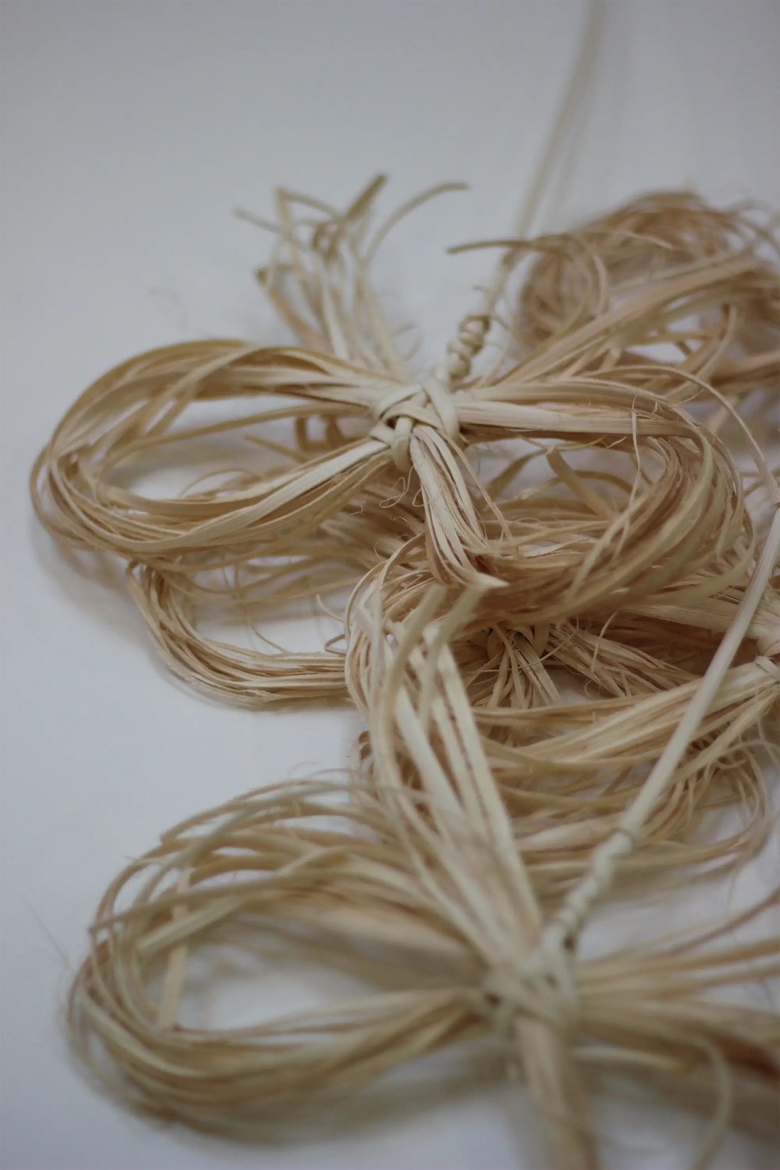 Raffia Bow on Stick Bleached White 60CM (5-pieces)