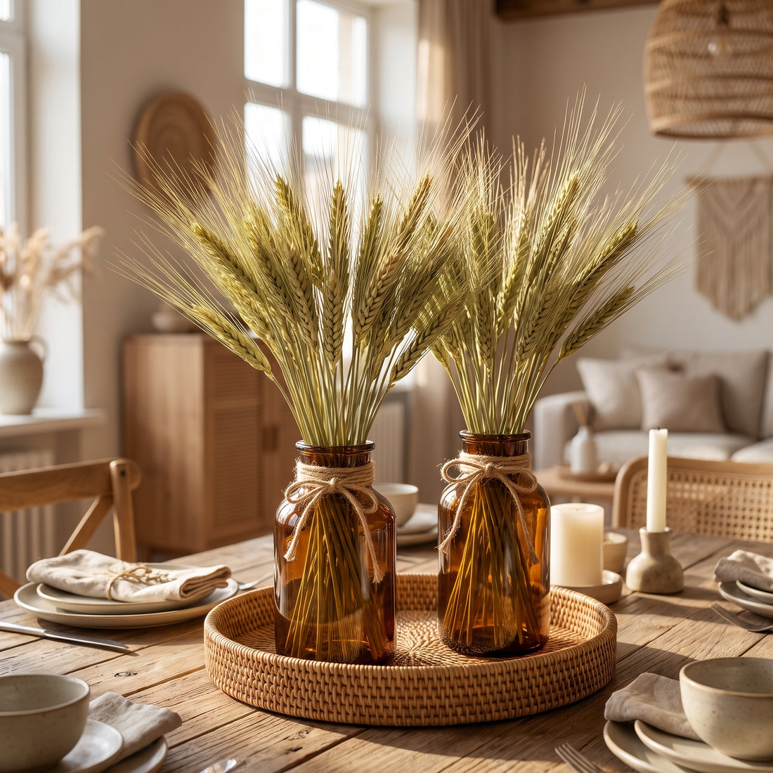 Dried Hordeum (Barley) - Natural Bunch, 60 cm,