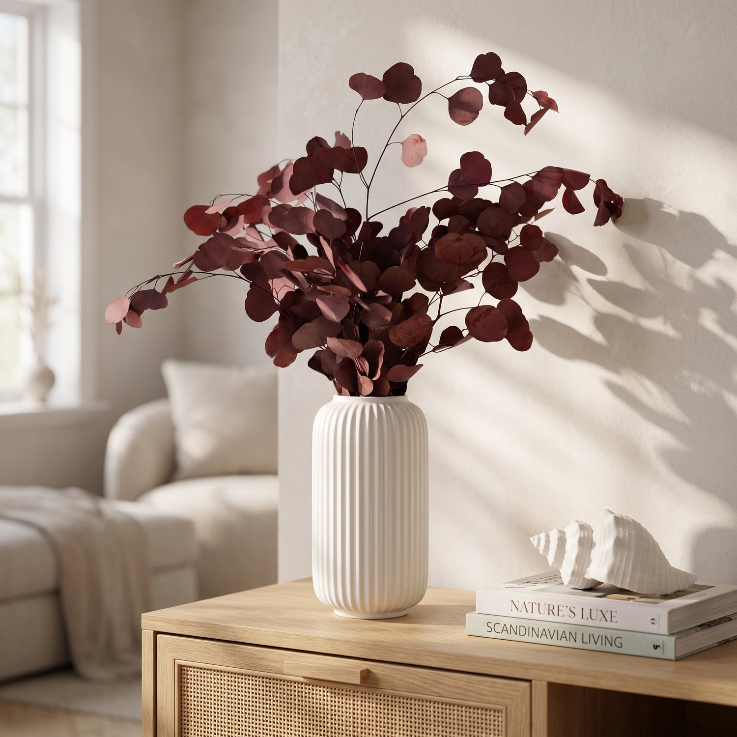 dried red leaves