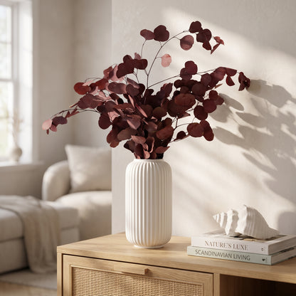 dried red leaves