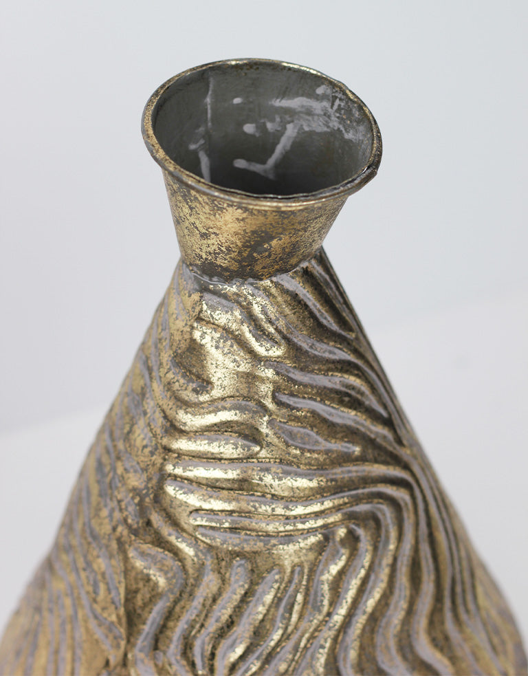 large metal vase 