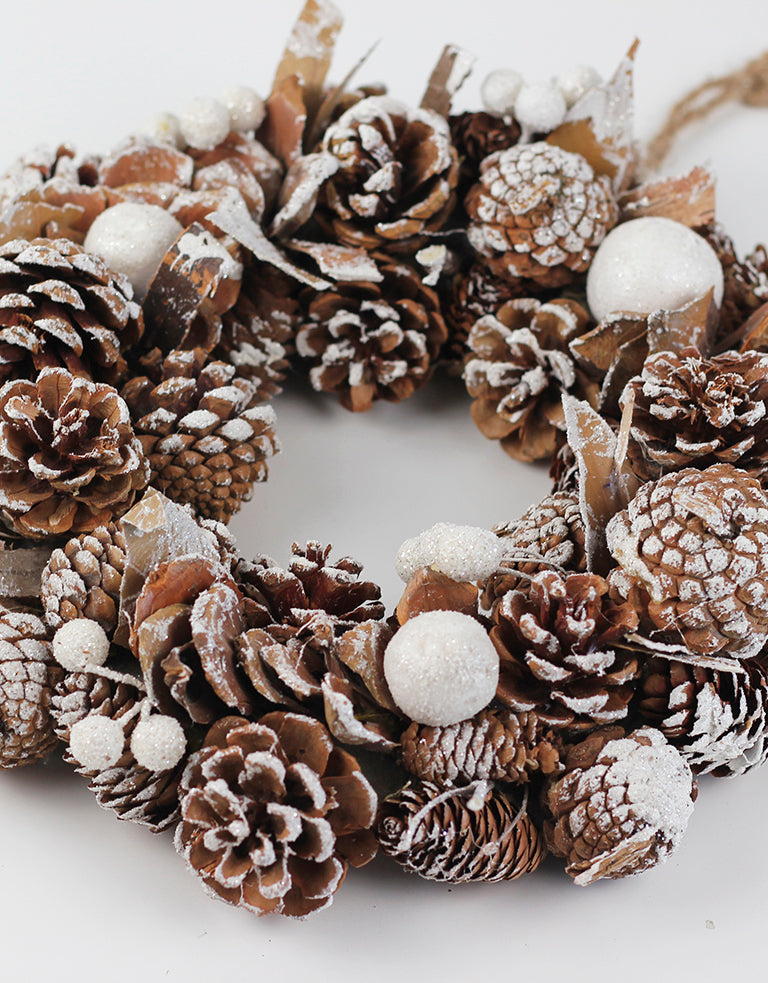 Frosted Snow Wreath 30 cm