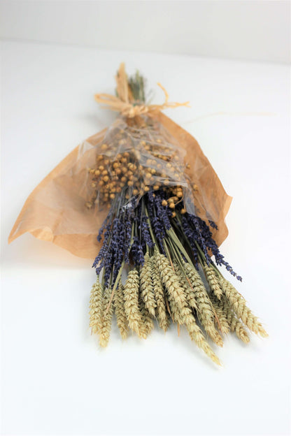 Dried Bouquet - Triticum, Lavender, Lino Vlas