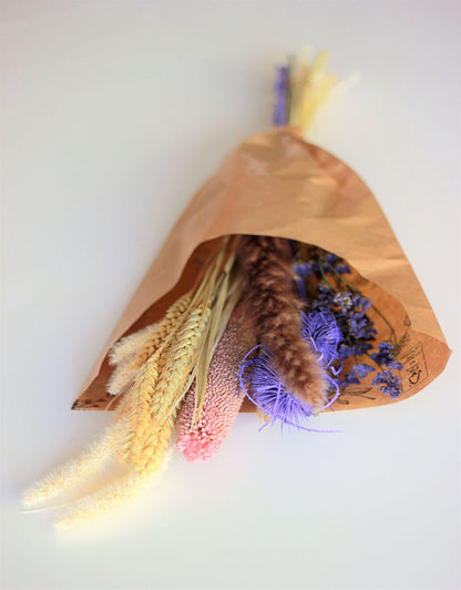Dried Bouquet - Summer Mix Pastel, 50 cm
