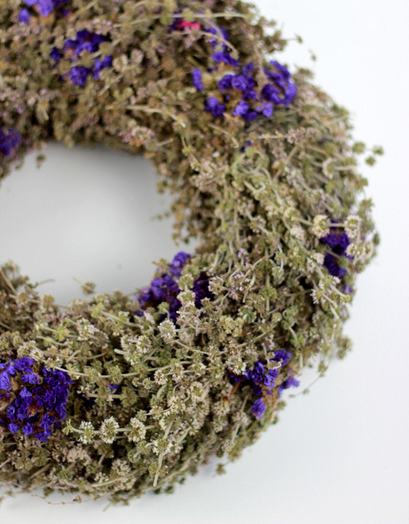 Dried Wreath - Jewel Blue