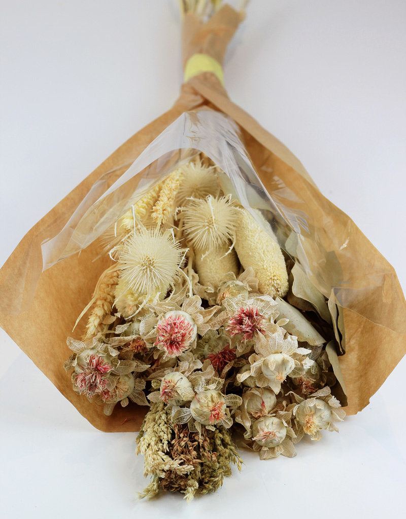 Dried Bouquet with Beached Carth/Thistle, 60 cm