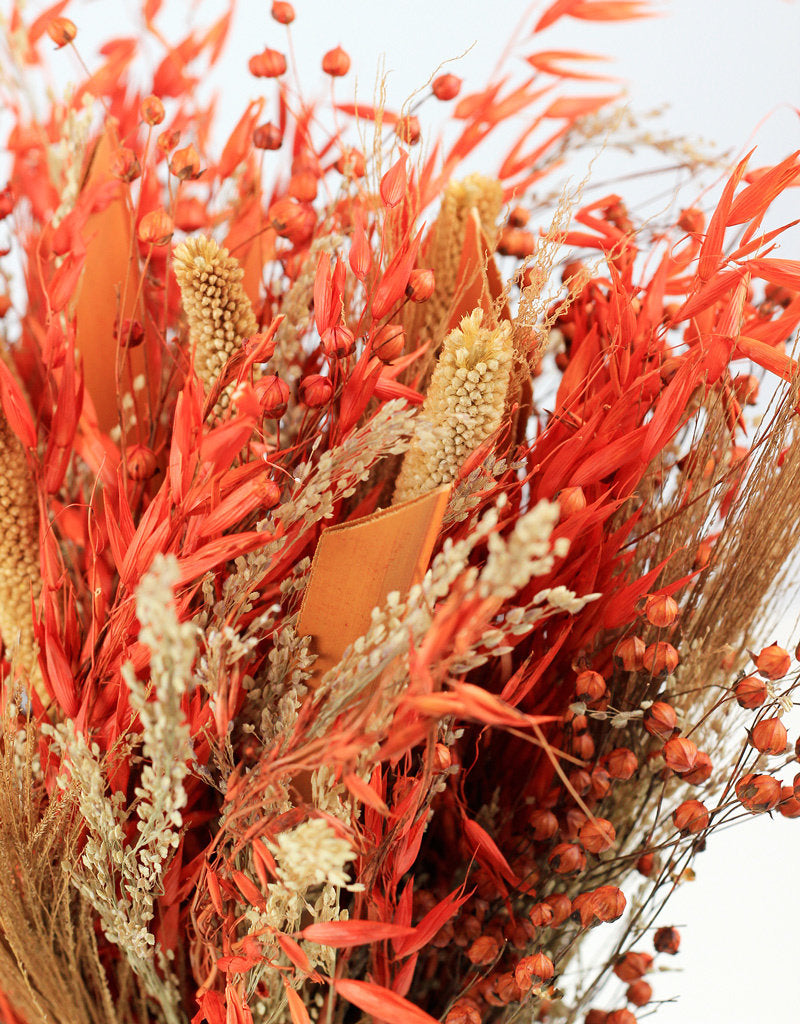 Dried Sheaf Bouquet - Orange Selection