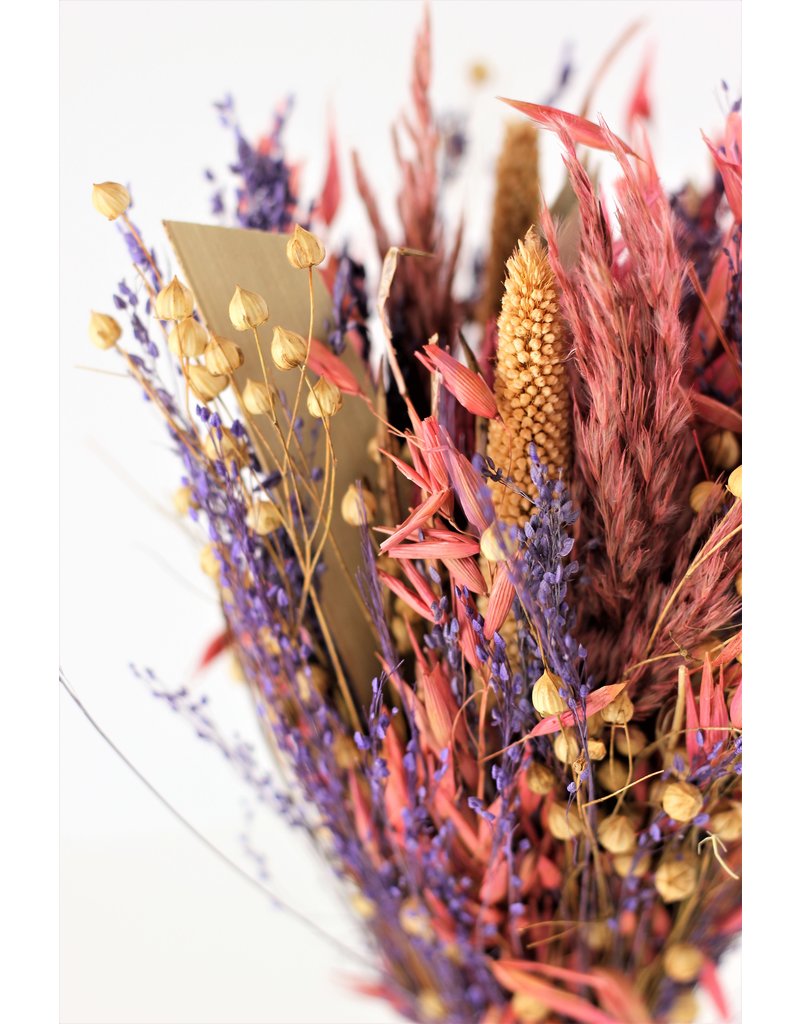 Dried Sheaf Bouquet - Harvest Pink Selection in UK