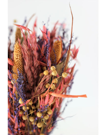 Dried Sheaf Bouquet - Harvest Pink Selection