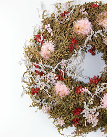 Dried Wreath Sensation Deluxe - Light Pink UK